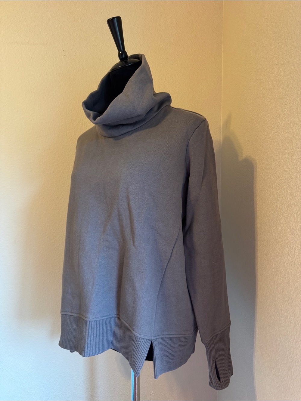 Athleta Slate Gray Cowl Neck Pullover Sweater